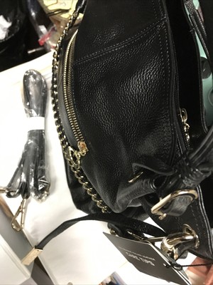 Foley And Agamo Black Hobo  Handbage Tote Italian Leather Great Condition 