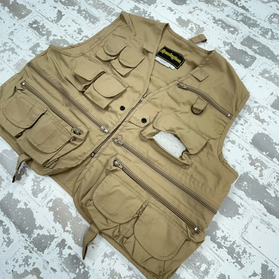 Remington Shooting Vest Men Large Tan Tactical Hunting Fly Fishing Khaki Safari - Image 2 of 4