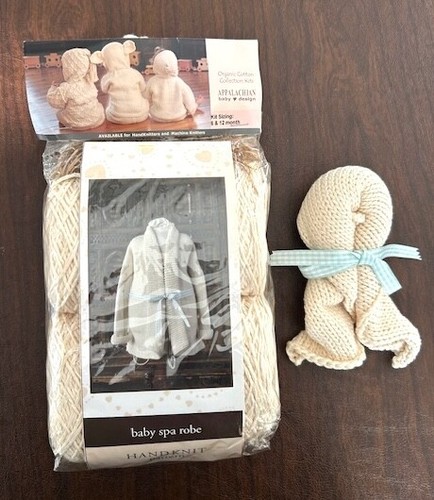 Appalachian Baby Design Organic Cotton Spa Robe Knitting Kit - *NEW* - Sz 6-12 M