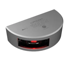 LOPOLIGHT RED PORT SIDELIGHT 2NM 6M CABLE SILVER HOUSING