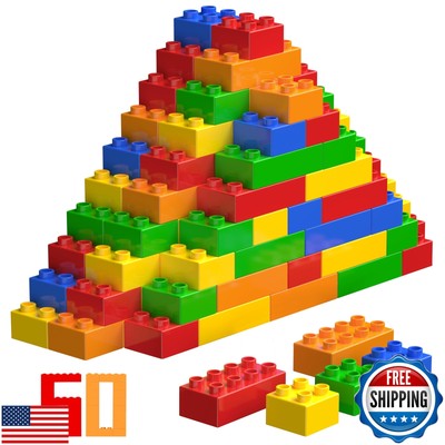 WYSWYG Big Building Blocks Sets for Age 3-5, Large Building Bricks Compatible