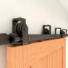 4-20FT Sliding Barn Door Hardware Top Mount T Roller Kit Single/Double/Bypass