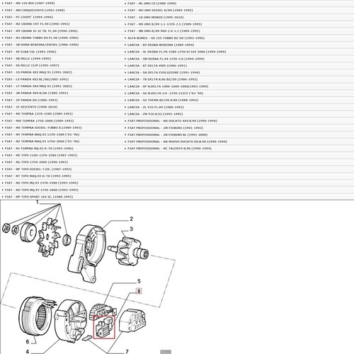 REGOLATORE TENSIONE AUTOBIANCHI A112 - FIAT PANDA - LANCIA DELTA PER 9941193 - Picture 2 of 7