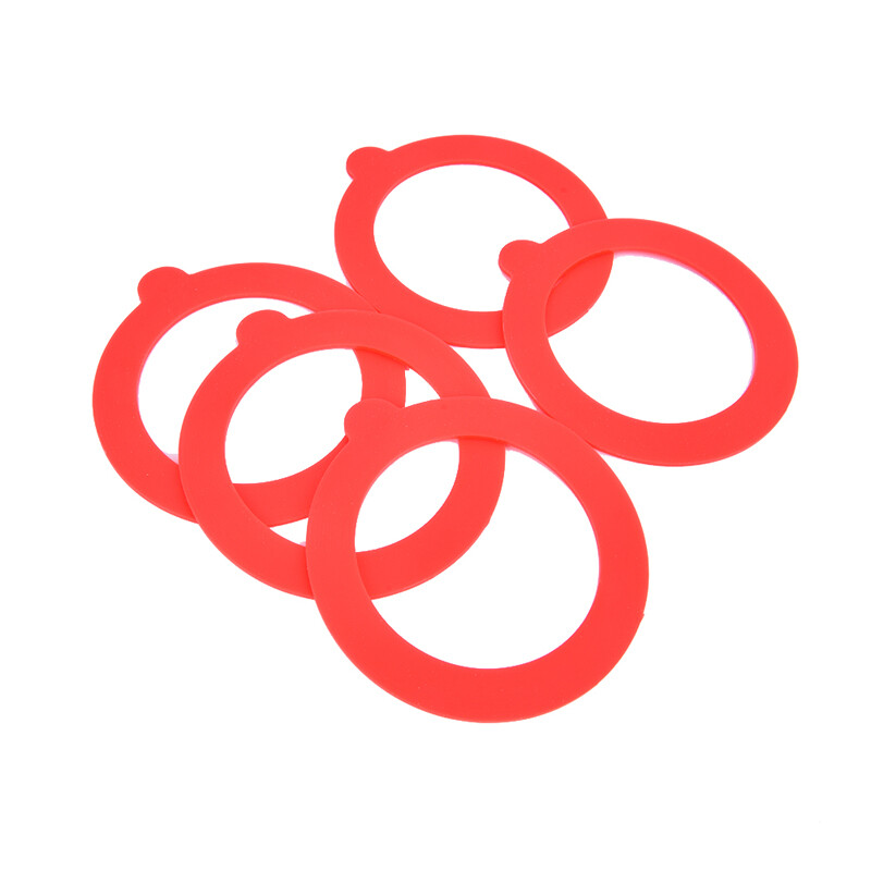5Pcs Silicone Jar Gaskets Food Storege Jars Replacement Airtight Leak