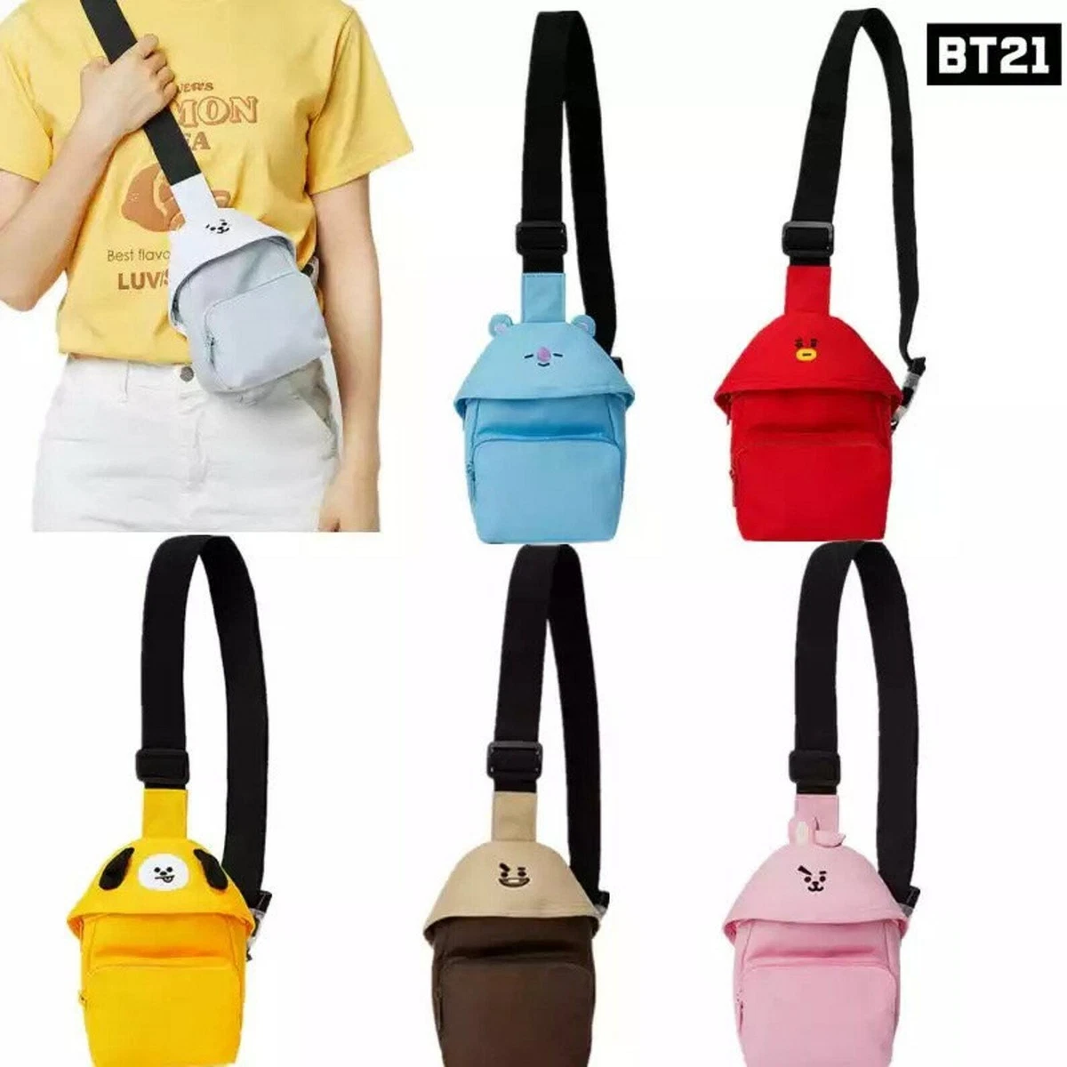 BTS BT21 Messenger Bag | BT21 Bag | BT21 Crossbody Bag