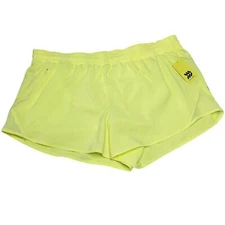 All In Motion Women's Running Shorts XL Yellow Lined Pocket Lightweight Bright