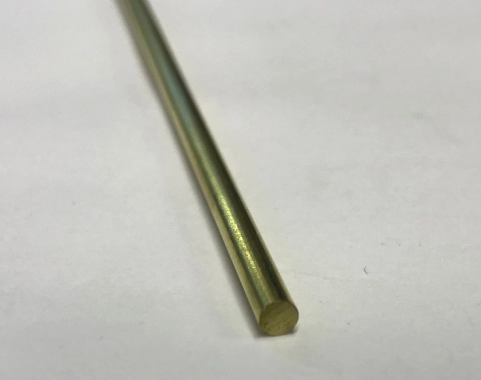 K&S 3.5mm dia brass bar 300mm long. Live steam