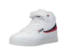 FILA Vulc 13 Faux Leather White Navy Red High Top Sneakers Men Shoes
