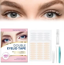 Double Eyelid Tape - Instant Invisible, Lifter Strips for Droopy, Uneven, Hooded