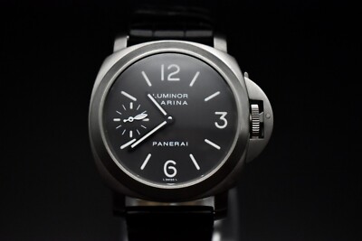 panerai tobacco dial PAM 00118 Luminor Marina Titanium 44mm with Box/Papers automatic Panerai P.9000 calibre movement with hours Panerai PAM 00118 Luminor Marina