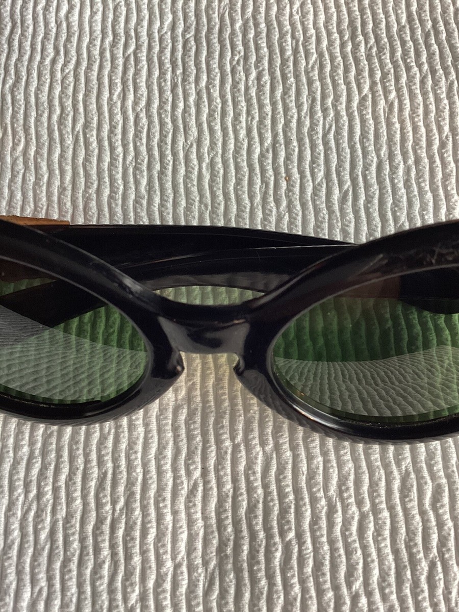Vintage Rayex Black Cat Eye Fancy Sunglasses Ray-Ban Black Glitter Cat Eye Sunglasses main image 4