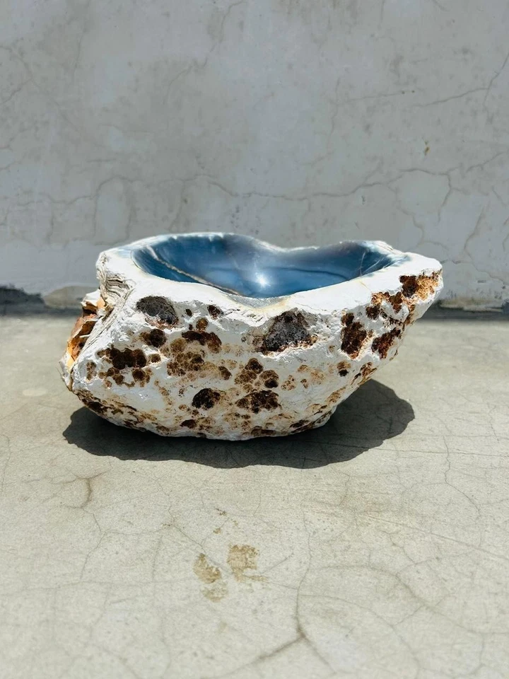 Fregadero de ágata en una paz, cuenco de ágata, recipiente de lavabo de ágata, fregadero de ónix, piedra Foto 3 de 4