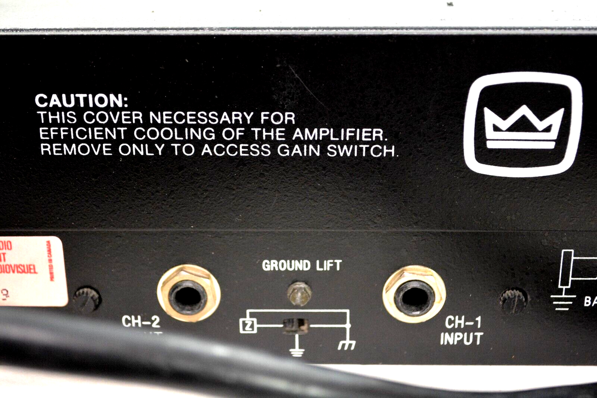 Crown Micro Tech 600 Two Channel Power Amplifier Pro-Audio Rack