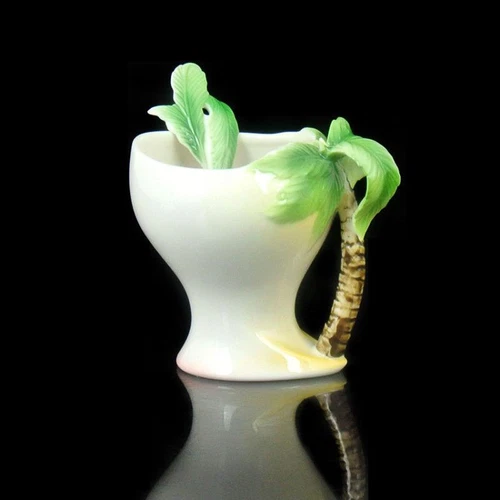 Porcellana 3 pezzi 7 oz cammello caffè espresso set tè latte tazza piattino cucchiaio uso quotidiano - Foto 3 di 3