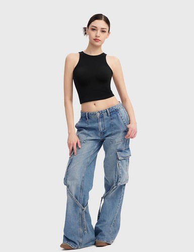 Women's High Neck Tank Top Sleeveless Classic Crop Tops for Women - 第 16/76 張圖片
