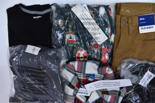 Old Navy Bulk Lot Of 12 Boys Size Medium 8 Mixed Seasons Tops Bottoms Pjs NWT - Picture 2 of 7