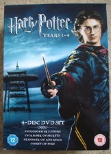 Harry Potter : Years 1 - 4 - Box Set of 4 dvd's - Three NEW and One Watched ONCE
