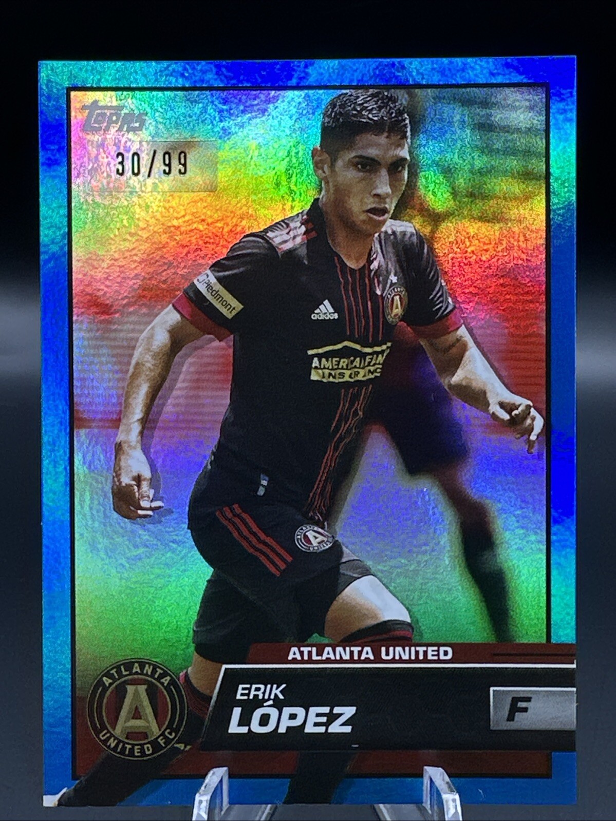 2023 Topps MLS Blue Foil 30/99 ERIK LOPEZ #45 Atlanta United