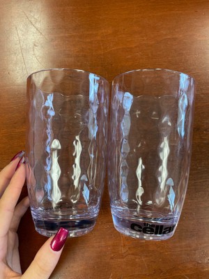 The Cellar Clear Cups Set of 2 (Scratched)