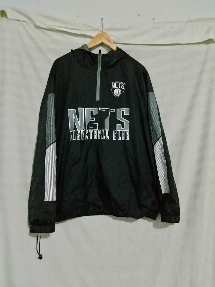 nba basketball nets light jacket size large black (BX1379) | eBay