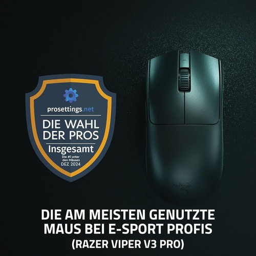 RAZER Viper V3 Pro Ultra leichte E-Sport Gaming Maus, Schwarz - Bild 11 von 11