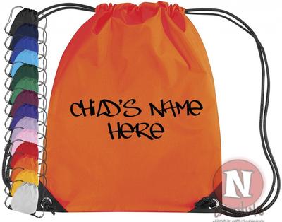 Personalisiert Graffiti Tasche SPORTS Set Kordelzug Pe After Schule Add Name
