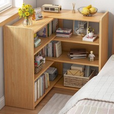Wooden Bookshelf Shelving Units Stretchable Bookcase Display Rack Storage Stand