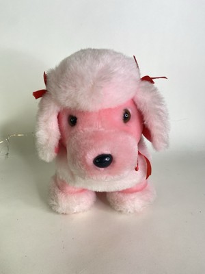 Pink Poodle Dog Puppy Plush Stuffed Animal Polly Gaz International Corp Vintage
