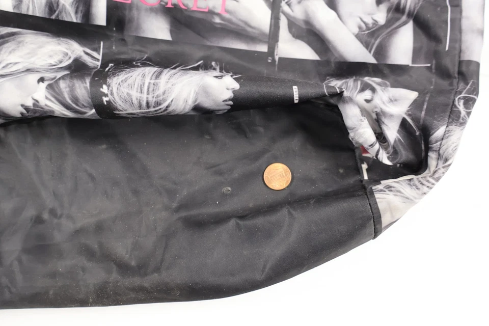 VICTORIA SECRET Bombshell 手提包 托特包 周末包 黑白 — 第 2/4 张图片