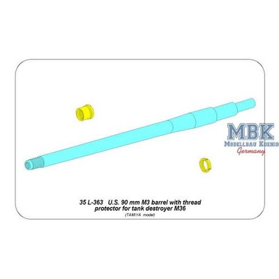 ABER ABER35L363 U.S. 90 mm M3 barrel with thread protector for M36