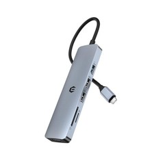 6-in-1 USB-C Hub 4K HDMI USB 3.0 SD TF Card Reader Adapter