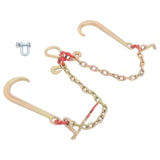 G80 5/16"×2' Double Limb Hook Chain 9260lb 15" J T Hook 5/16" Grapple Hook