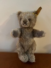 Vintage Steiff Teddy Bear 8.5  9  Tan Mohair Glass Eyes Ear Button Germany
