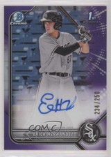 2022 Bowman Chrome Prospect Purple Refractor 234/250 Erick Hernandez Auto rp9