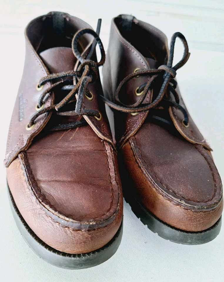 Vintage 90s sebago USA womens shoes 8 Ankle Boots Leather Y2k Cabincore - Image 3 of 4