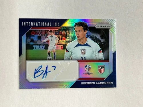 2024 Panini Prizm CONMEBOL Copa America Brenden Aaronson Silver Auto /99 #II-BA