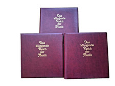 3 x Lindner Vordruckalben, einzeln  in Schubern:  Das klingende Reich der Musik