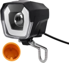 Electric Bike Headlight for Night Riding 3 Pins Male Connector LED Front Light