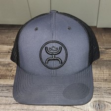Hooey Gray Black Trucker Hat Mesh Back Adjustable One Size Unisex Adults
