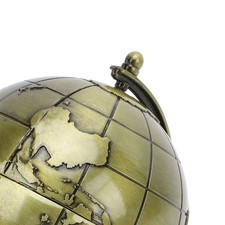 ›World Globe Alloy Metallic Luster And Texture 360° Rotating Educational Globe