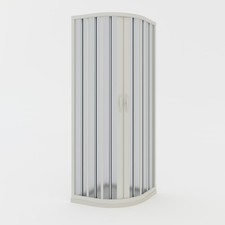 BOX DOCCIA x CABINA ANGOLARE TONDO SEMICIRCOLARE A SOFFIETTO CENTRALE PVC