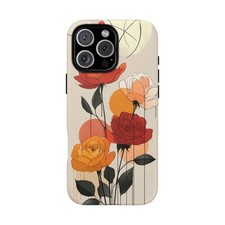 Orange Roses Abstract Flowers | Phone Ink Case for iPhone/Galaxy/Pixel