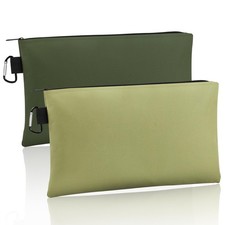 2 Pack Tool Bag Zippered Pouch with Carabiner Utility Storage Organizer Bags