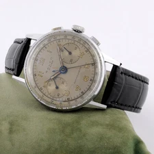 VINTAGE FINE RALCO CHRONOGRAPH LANDERON MANUAL WIND SWISS WATCH W/ ORIGINAL DIAL