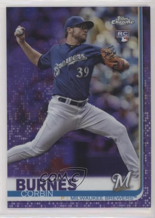 2019 Topps Chrome Purple Refractor 126/299 Corbin Burnes #84 0c6