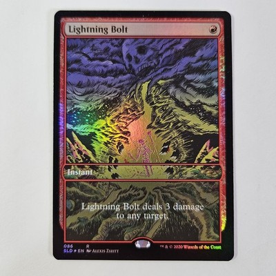 Lightning Bolt Foil Mountain, Go Secret Lair Drop Series 86 086 MTG SLD Summer