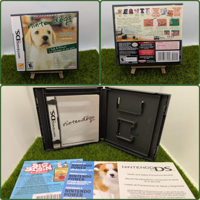 Nintendogs Labrador Ersatz offizielle schwarze Spielhülle und Hefte nur 