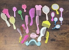 Lot of 26 Various Doll Hair Brushes Combs and Mirrors Dolls Props Crafts