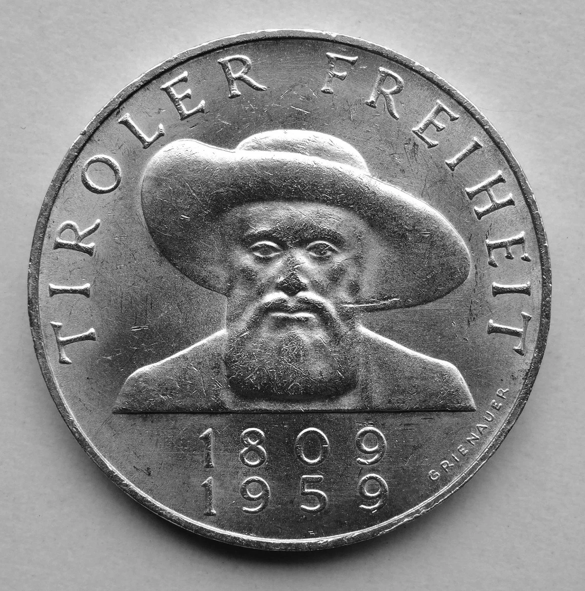 50 Schilling Österreich 900er Silber Münze 20g 1959 Tiroler Freiheit Stempelglan