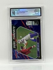 2021 Panini Donruss Elite Football Dual Threats #DT2 Josh Allen Green GEM MT 10